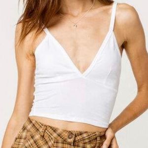NWOT bozzolo white tank crop top✨